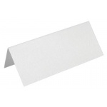 Bordkort metallic pk/10 stk. Hvid