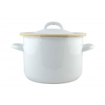 Gryde med låg 2,6 ltr. Hvid