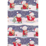 Gavepapir Økonom Jul "Sledge Bears" 57 cm.