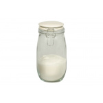 Opbevaringsglas hvid patentlåg (stor)