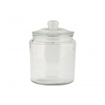 Glaskrukke m/låg Ø12 cm