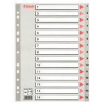 Register Esselte A4 1-15 grå 100131