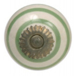 Greb støvgrøn m/hvide striber