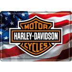 Metalskilt "Harley- Davidson USA" 10x14 cm