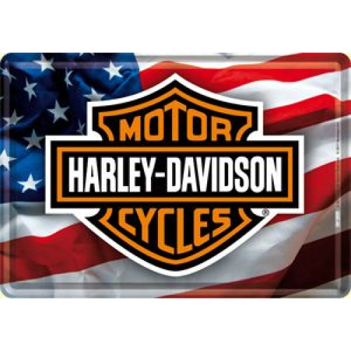 Metalskilt “Harley- Davidson USA” 10×14 cm