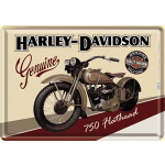 Metalskilt "Harley-Davidson Flathead" 10x14 cm