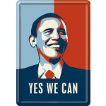 Metalskilt "Yes We Can" 10x14 cm