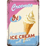 Metalskilt "Ice Cream" 10x14 cm