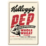 Metalskilt "Kelloggs PEP Build Up" 10x14 cm