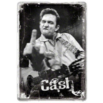 Metalskilt "Cash finger" 10x14 cm