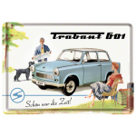 Metalskilt "Trabant 601" 10x14 cm