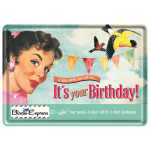 Metalskilt "It´s your Birthday" 10x14 cm