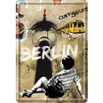 Metalskilt "Berlin Street" 10x14 cm