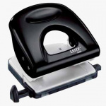 Hulapparat Leitz 5008 2-huls m/skinne sort (30 ark)