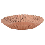 Fyrfadsstage m/smalle riller kobberlook (lille)