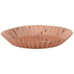 Fyrfadsstage m/smalle riller kobberlook (stor)