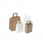 Bærepose papir hvid 350/170x240 mm. 17 ltr.