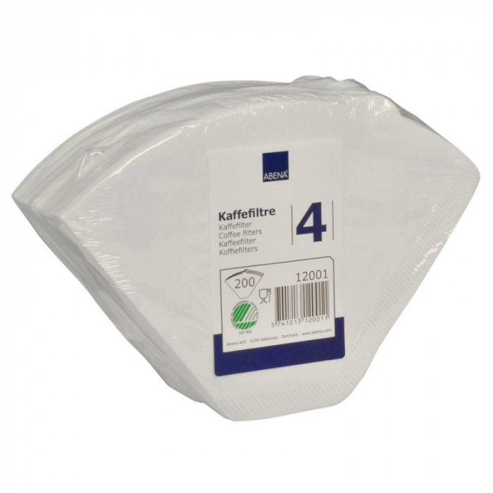Kaffefilter Nr. 4 Abena, hvid 200 stk. - Image 1