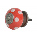 Greb rød med hvide prikker