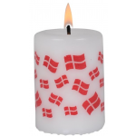 Bloklys hvid m/dannebro (Brændetid: 7 t.) 4-pak