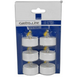 Fyrfadslys LED med gul flamme (6 stk.)