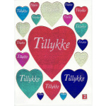 Stickers "Tillykke Hjerter"