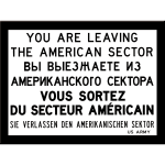 Magnet 8x6 cm. "You are leaving the..."