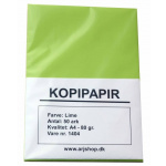 Kopipapir A4 80 gr. lime pk/50 ark