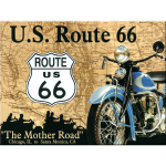 Magnet 8x6 cm. "Route 66 map"