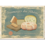 Magnet 8x6 cm. "Fromages du Rhone"