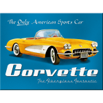 Magnet 8x6 cm. "Corvette yellow"