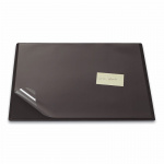 Skriveunderlag sort m/transp. dækplade 52x65 cm. 720301