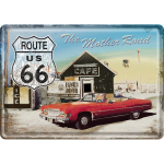 Metalskilt "Route 66 The mother road" 10x14 cm.