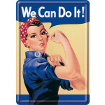 Metalskilt "We can do it" 10x14 cm