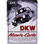 Metalskilt "Audi Monte Carlo" 10x14 cm