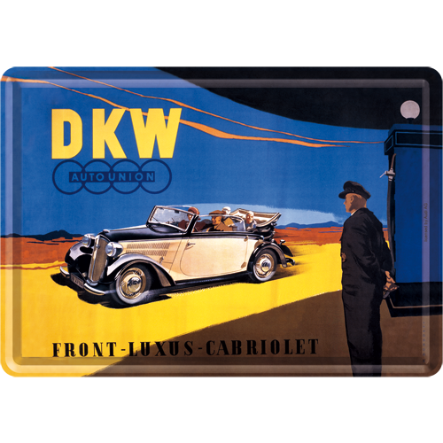 Metalskilt “Audi DKW Cabriolet” 10×14 cm