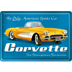 Metalskilt "Corvette Yellow" 10x14 cm