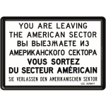 Metalskilt "You are leaving.." 10x14 cm