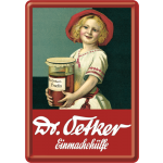 Metalskilt Dr. Oetker" 10x14 cm.