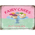 Metalskilt "Fairy Cakes.." 10x14 cm