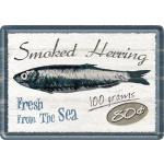 Metalskilt "Smoked Herring" 10x14 cm