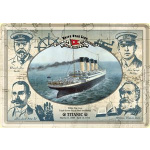 Metalskilt "Titanic Mandskab" 10x14 cm