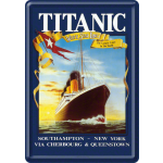 Metalskilt "Titanic Weiss Star Line" 10x14 cm
