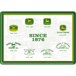 Metalskilt "John Deere Since 1876" 10x14 cm.