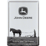 Metalskilt "John Deere Horse" 10x14 cm