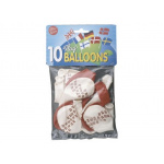 Balloner med flag runde (10 stk) 81008