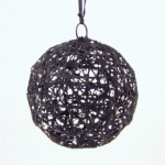 Julekugle m/laserglitter, sort 111080