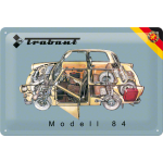Metalskilt "Trabant ´84" 20x30 cm