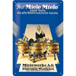 Metalskilt "Miele-nur Miele" 20x30 cm