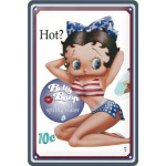 Metalskilt "Betty Boop Hot?" 20x30 cm